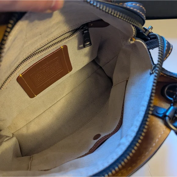 Coach Pebbled Black Leather Satchel - Picture 10 of 13